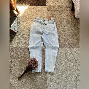 80s Vintage Calvin Klein Ripped Stonewashed Jeans Made in USA Washed Boyfriend